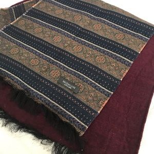 Silk and Wool Japanese jacquard scarf